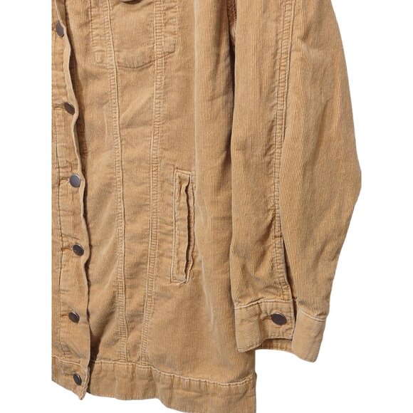 Easel Corduroy Jacket Mustard Yellow Destroyed Trucker Oversized Womens Medium - Picture 5 of 8